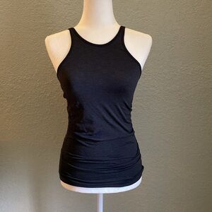 Lululemon In the Flow Stretchy Tank Top Heathered Black XS/S